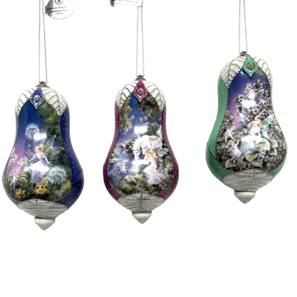 The Bradford Edition-24 Fairyland Heirloom Porcelain Ornaments RARE